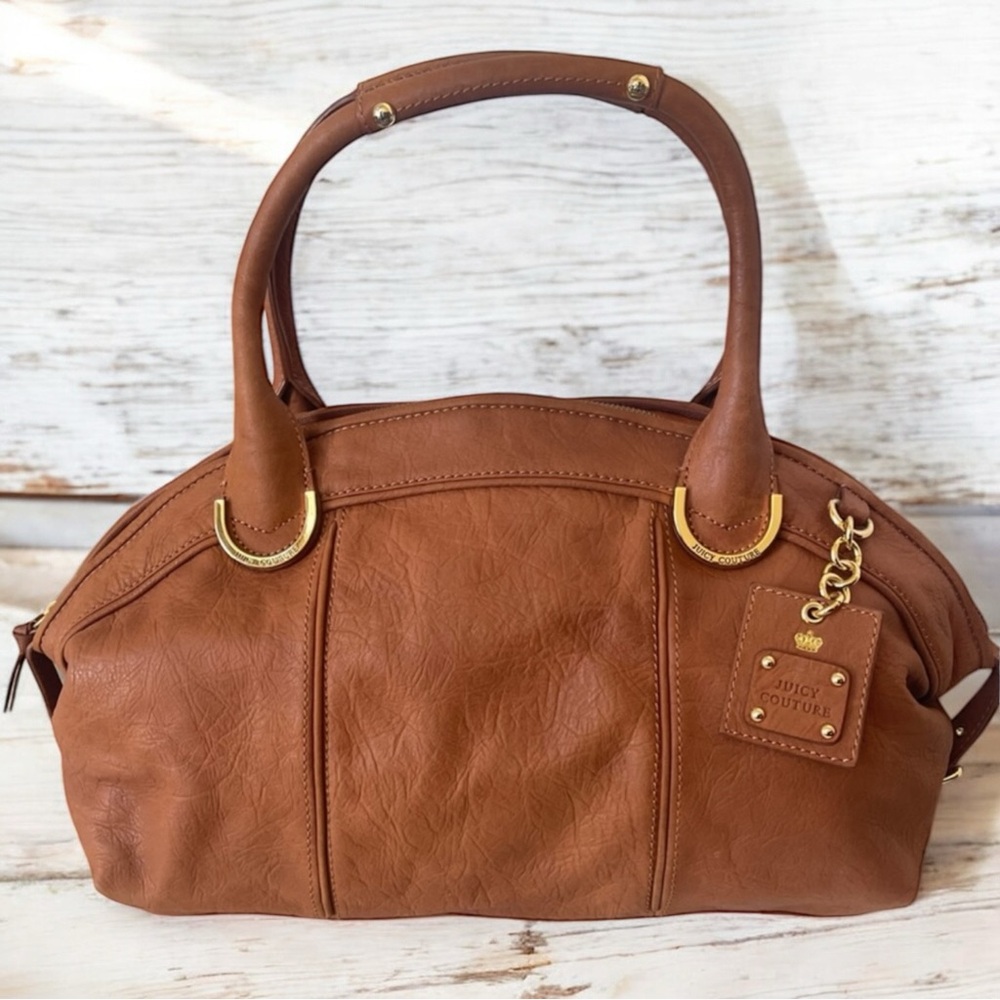 Juicy Couture Vintage Brown Leather Satchel
